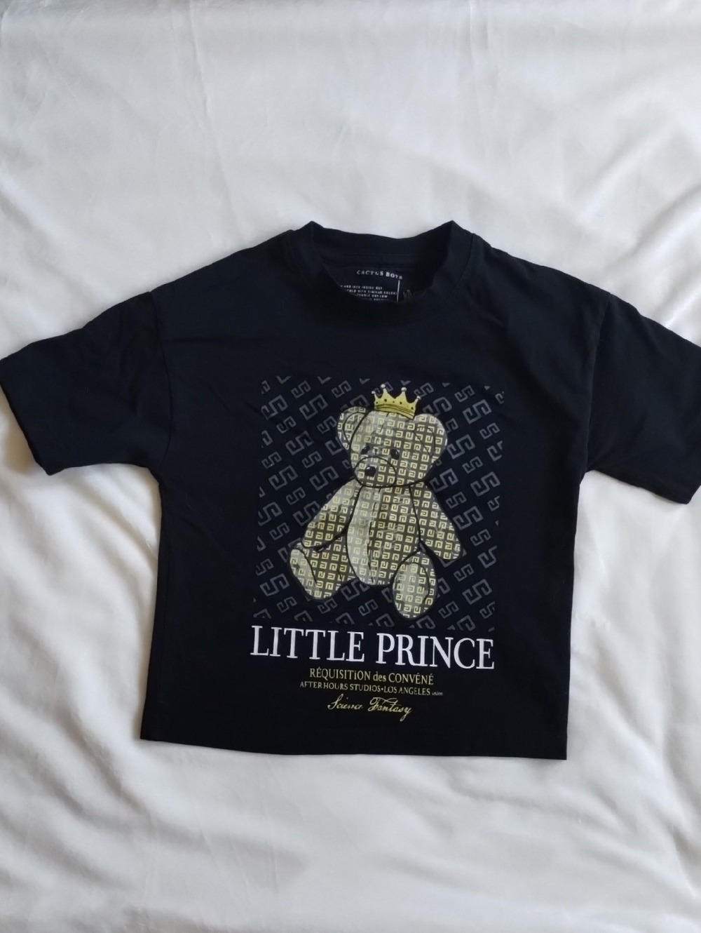 Little Prince Graphic Tee for Kids - Black